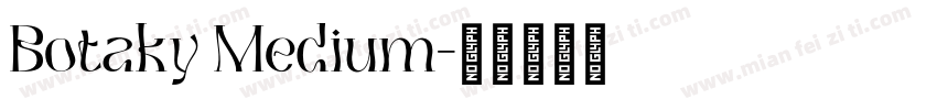 Botaky Medium字体转换